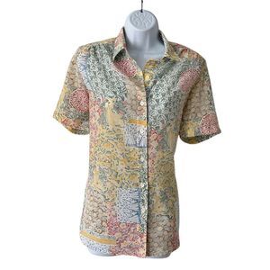 Alfred Dunner Women's Petite Floral Blouse Size 6 Multicolor Vintage